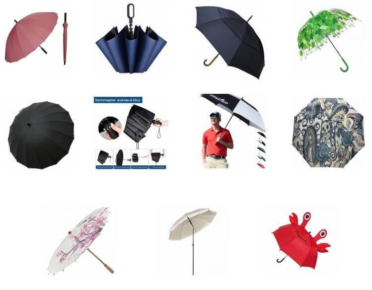 Tipos de Paraguas